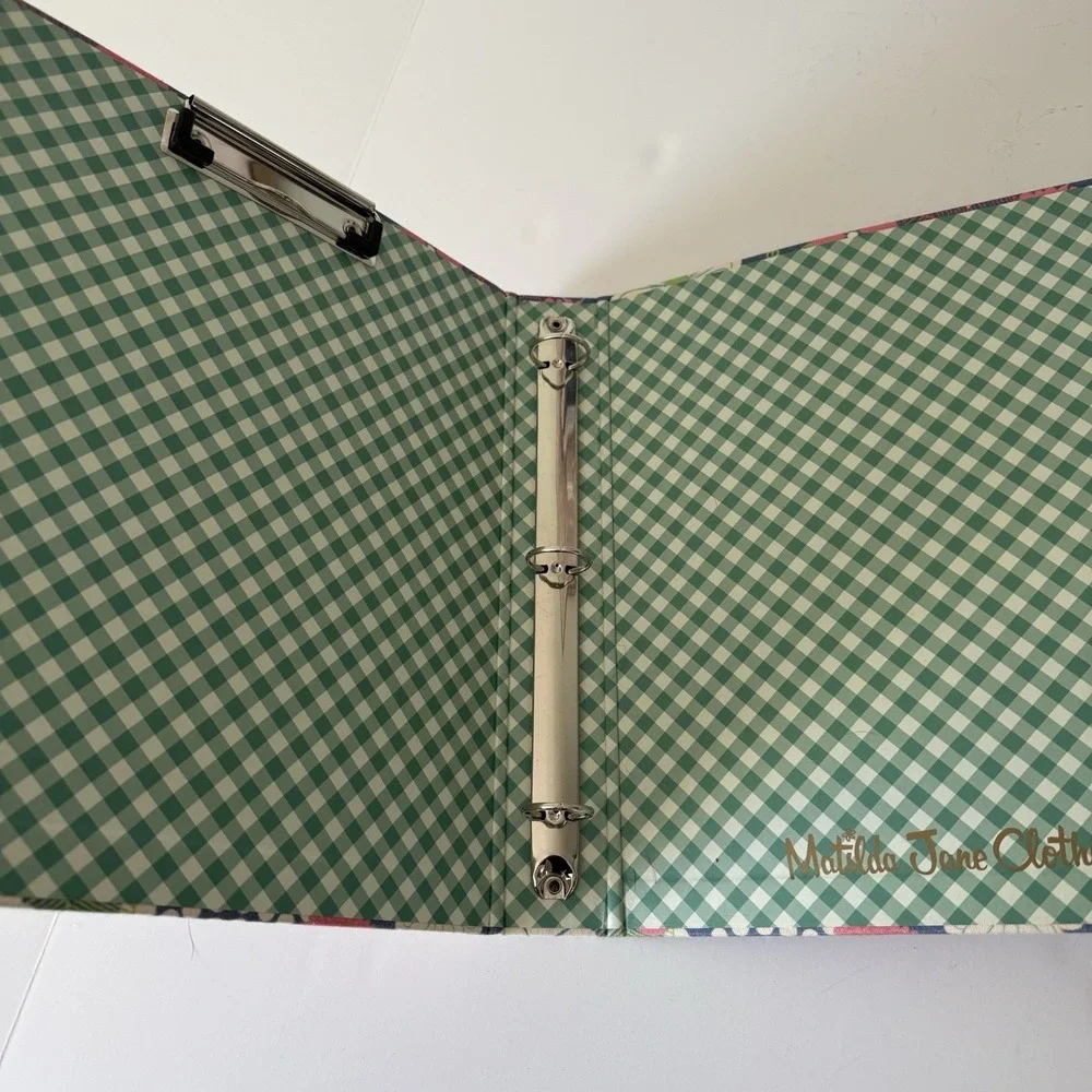 Matilda Jane Large 3 Ring Cloth Binder W Clipboard  Happy Floral Design